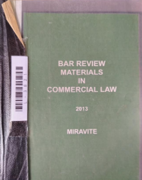 Image of Bar review materials in commercial law