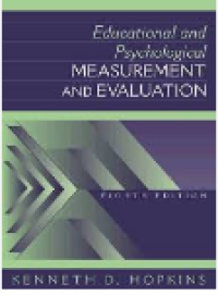 Image of Educational and psychological measurement and evaluation