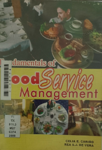 Image of Fundamental of food service management