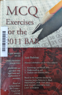 Image of MCQ exercises for the 2011 bar