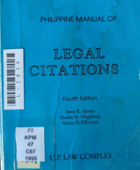 Image of Philippine manual of legal citations