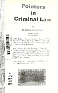 Image of Pointers in criminal law
