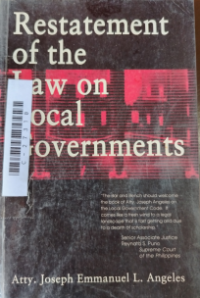 Image of Restatement of the law on local governments