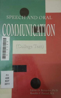 Image of Speech and oral communication (college text)