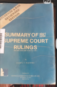 Image of Summary of 1987 supreme court rulings
