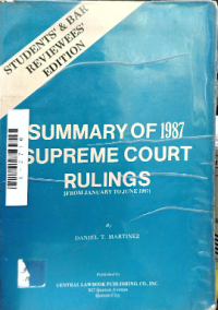 Image of Summary of 1987 supreme court rulings