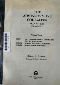 Image of The administrative code of 1987